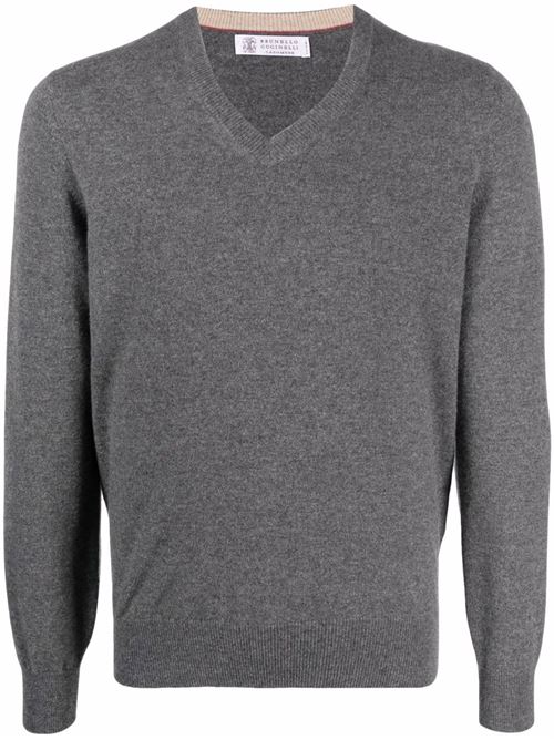 Maglione con scollo a V Brunello Cucinelli | M2200162CO218